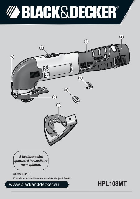 BlackandDecker Utensile Multifunzione- Hpl108 - Type H1 - Instruction Manual (Ungheria)