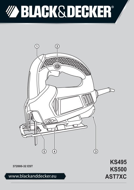 BlackandDecker Maschera Da Taglio- Ks500 - Type 1 - Instruction Manual (Europeo Orientale)