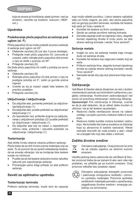 BlackandDecker Maschera Da Taglio- Ks500 - Type 1 - Instruction Manual (Balcani)