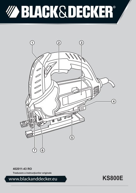 BlackandDecker Maschera Da Taglio- Ks800e - Type 1 - Instruction Manual (Romania)