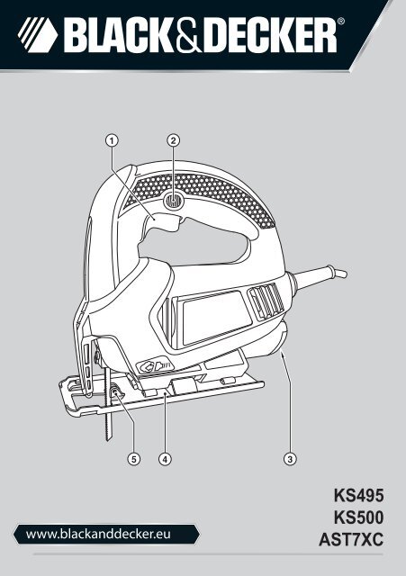BlackandDecker Maschera Da Taglio- Ks500 - Type 1 - Instruction Manual (Europeo Orientale)