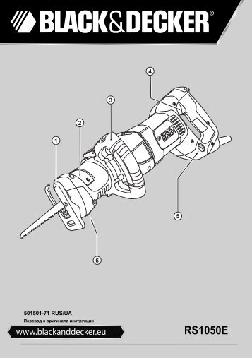 BlackandDecker Seghetto Alternativo- Rs1050e(K) - Type 1 - Instruction Manual (Russia)