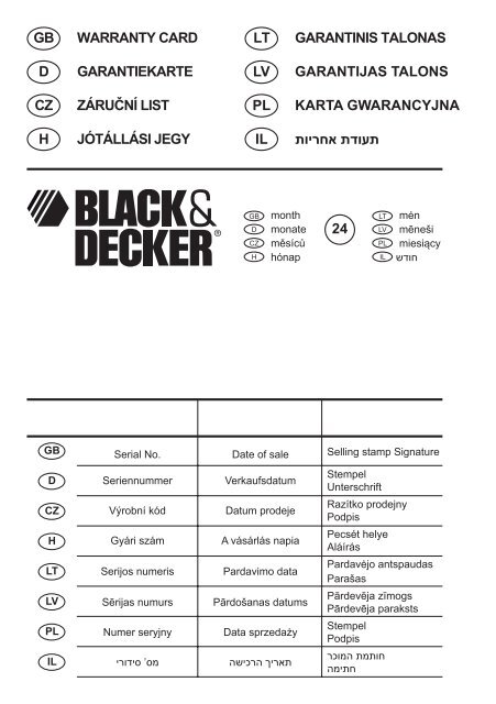 BlackandDecker Sega Circolare- Ks1400l - Type 1 - Instruction Manual (Israele)