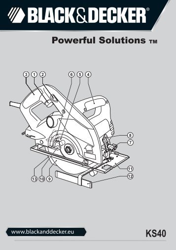 BlackandDecker Sega Circolare- Ks40 - Type 1 - Instruction Manual (Europeo)