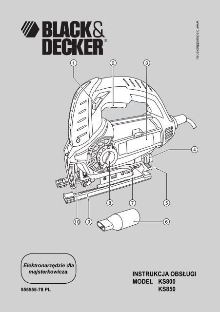 BlackandDecker Maschera Da Taglio- Ks850slw - Type 1 - Instruction Manual (Polonia)