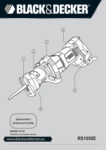 BlackandDecker Seghetto Alternativo- Rs1050e(K) - Type 1 - Instruction Manual (Czech)