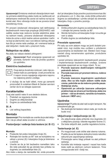 BlackandDecker Sega Taglio- Ks880ec - Type 2 - Instruction Manual (Balcani)