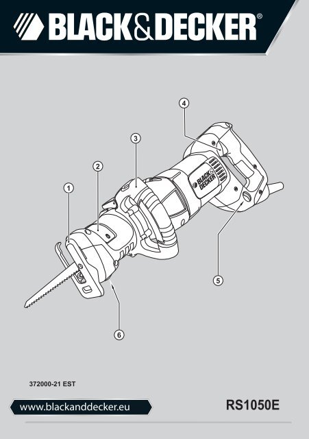 BlackandDecker Seghetto Alternativo- Rs1050e(K) - Type 1 - Instruction Manual (Europeo Orientale)
