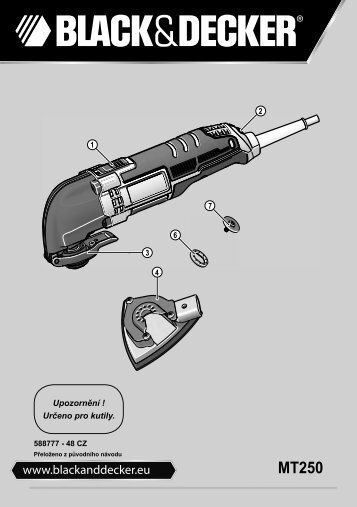 BlackandDecker Utensile Multifunzione- Mt250 - Type 1 - Instruction Manual (Czech)