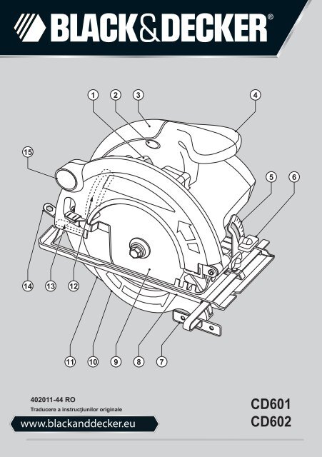 BlackandDecker Sega Circolare- Cd602 - Type 2 - Instruction Manual (Romania)