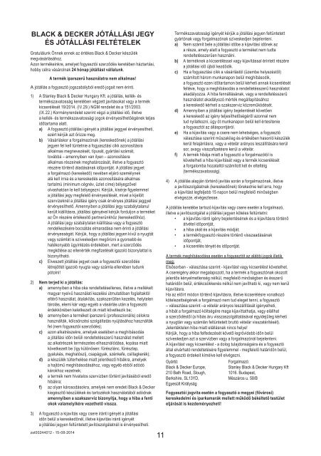 BlackandDecker Seghetto Alternativo- Rs1050e(K) - Type 1 - Instruction Manual (Ungheria)