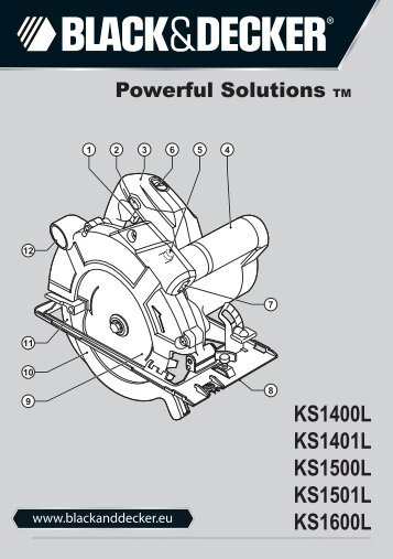 BlackandDecker Sega Circolare- Ks1400l - Type 1 - Instruction Manual (Europeo)