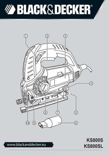 BlackandDecker Maschera Da Taglio- Ks800sl - Type 1 - Instruction Manual (Europeo Orientale)