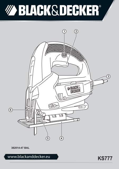 BlackandDecker Maschera Da Taglio- Ks777 - Type 1 - Instruction Manual (Balcani)