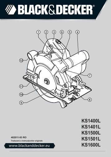 BlackandDecker Sega Circolare- Ks1600lk - Type 2 - Instruction Manual (Romania)