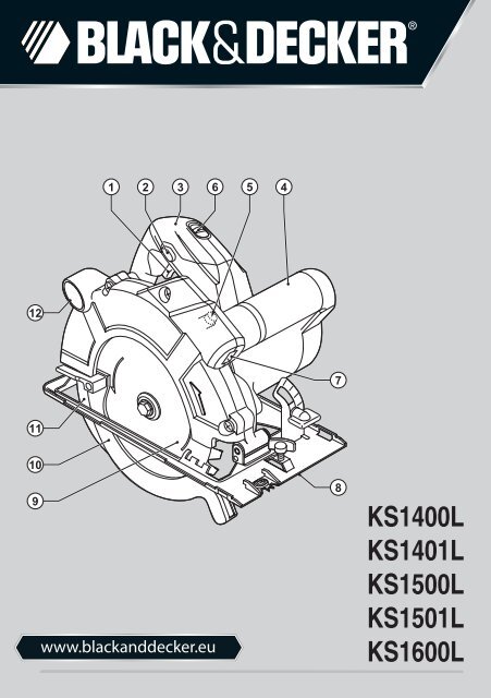 BlackandDecker Sega Circolare- Ks1600lk - Type 2 - Instruction Manual (Europeo)