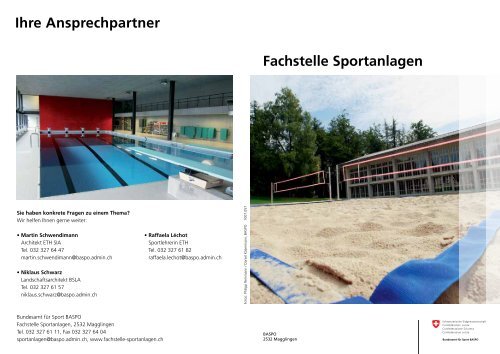 Fachstelle Sportanlagen - Bundesamt für Sport BASPO - admin.ch