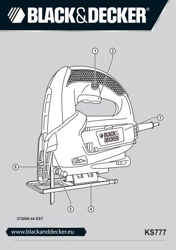 BlackandDecker Maschera Da Taglio- Ks777 - Type 1 - Instruction Manual (Estonia)