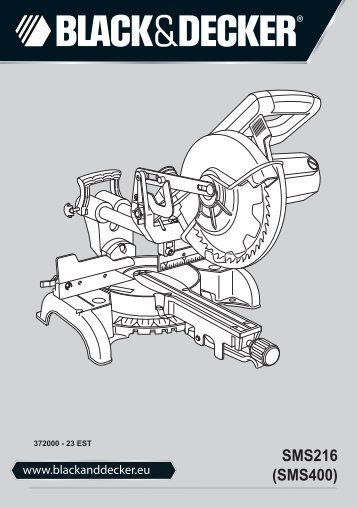 BlackandDecker Sega Taglio Angolare- Sms400 - Type 1 - Instruction Manual (Europeo Orientale)