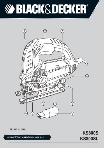 BlackandDecker Maschera Da Taglio- Ks800s - Type 1 - Instruction Manual (Balcani)