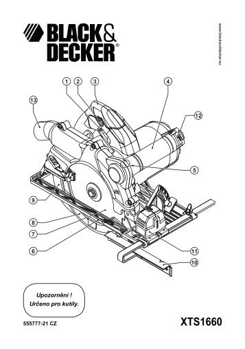 BlackandDecker Sega Circolare- Xts1660ka - Type 1 - Instruction Manual (Czech)