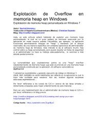 Explotación de Overflow en memoria heap en Windows