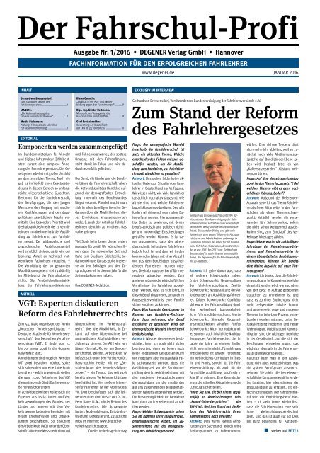 DEGENER-Fahrschul-Profi 1/2016