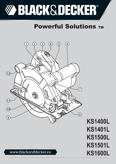 BlackandDecker Sega Circolare- Ks1500l - Type 1 - Instruction Manual (Europeo)