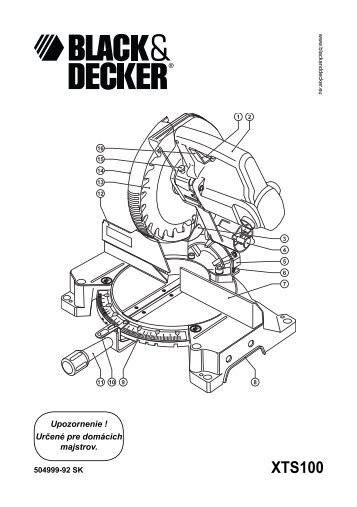 BlackandDecker Sega Taglio Angolare- Xts100 - Type 1 - Instruction Manual (Slovacco)