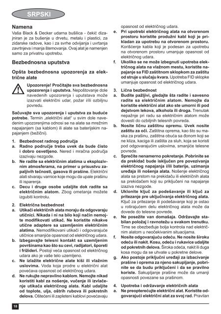 BlackandDecker Martello Ruotante- Kd975 - Type 2 - Instruction Manual (Balcani)