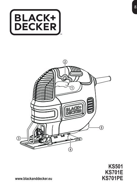 BlackandDecker Maschera Da Taglio- Ks701e - Type 1 - Instruction Manual (Inglese)