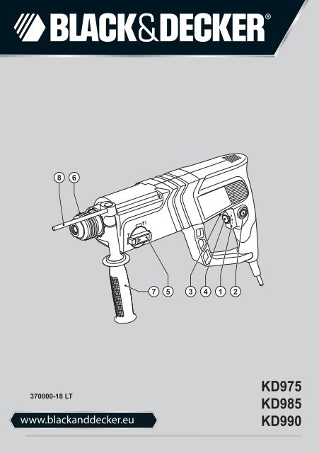 BlackandDecker Martello Ruotante- Kd985 - Type 2 - Instruction Manual (Lituania)