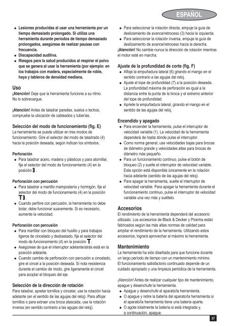 BlackandDecker Martello Ruotante- Kd885 - Type 1 - Instruction Manual (Europeo)