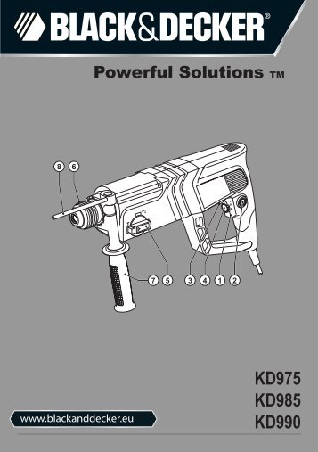 BlackandDecker Martello Ruotante- Kd990 - Type 1 - Instruction Manual (Europeo)