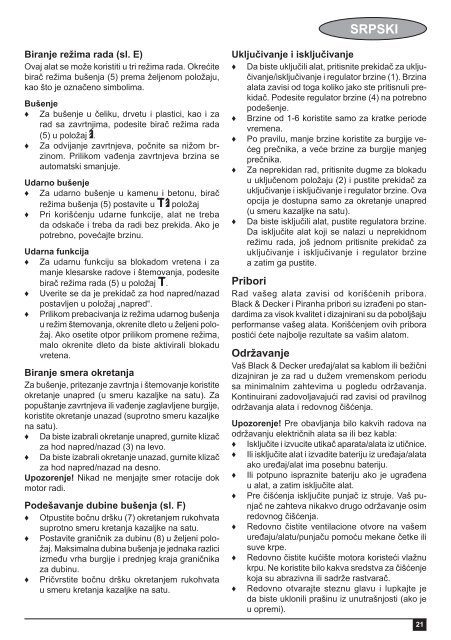 BlackandDecker Martello Ruotante- Kd985 - Type 2 - Instruction Manual (Balcani)