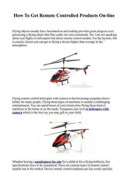 best remote control helicopter with camera
