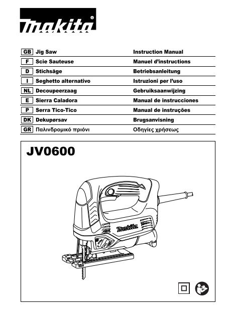 Makita SEGHETTO ALTERNATIVO - JV0600J - Manuale Istruzioni