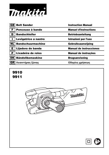 Makita LEVIGATRICE A NASTRO 76mm - 9911J - Manuale Istruzioni