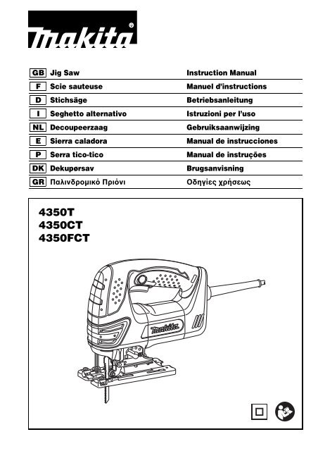 Makita SEGHETTO ALTERNATIVO - 4350T - Manuale Istruzioni