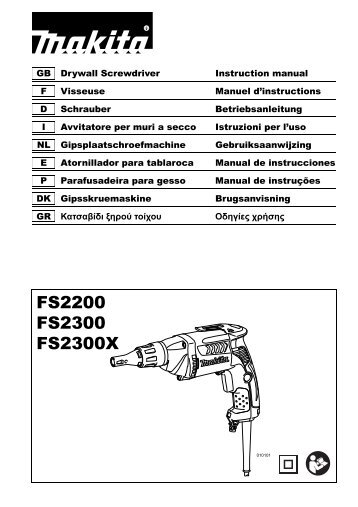 Makita AVVITATORE - FS2300K - Manuale Istruzioni