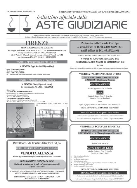 ASTE GIUDIZIARIE - ISVEG Istituto Vendite Giudiziarie