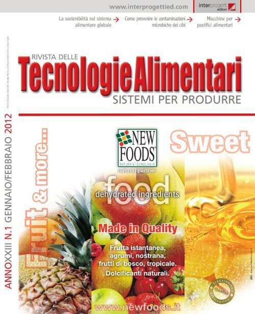 Tecnologie Alimentari 1 2012