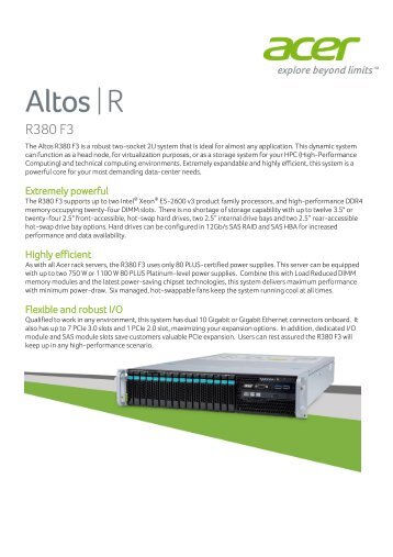 Acer Altos R380 F3 - Service Manual