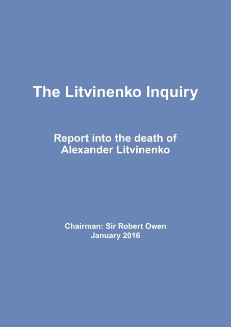 The Litvinenko Inquiry