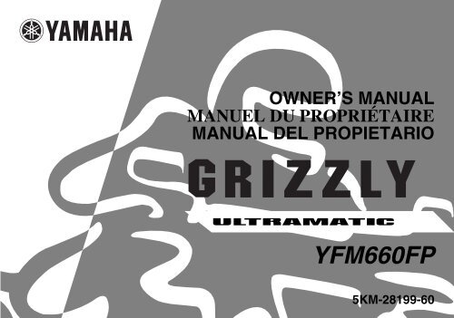 Yamaha GRIZZLY 660 - 2003 - Manuale d'Istruzioni English