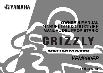 Yamaha GRIZZLY 660 - 2003 - Manuale d'Istruzioni FranÃ§ais