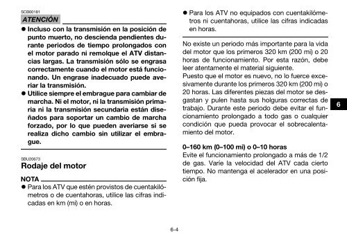 Yamaha YFZ450R - 2010 - Manuale d'Istruzioni Espa&ntilde;ol