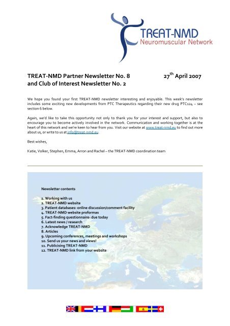 Partner newsletter No8 - Treat-NMD