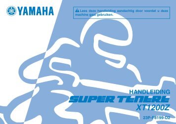 Yamaha XT1200Z - 2012 - Manuale d'Istruzioni Nederlands