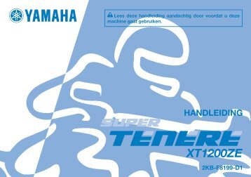 Yamaha XT1200ZE - 2015 - Manuale d'Istruzioni Nederlands